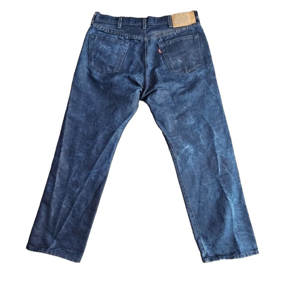 Levi's Jeans Men's W38 L32 501 Dark Wash 8% Metallic Thread PC9-00501-2749 - Picture 3 of 16